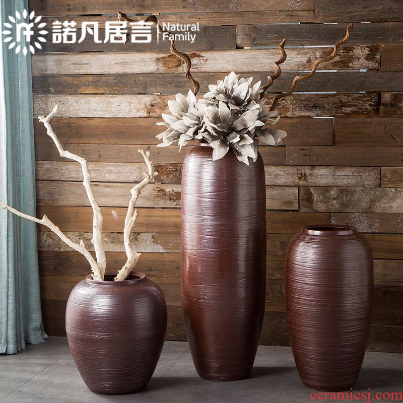 Jingdezhen ceramic vase big sitting room hotel villa furnishing articles be born flower POTS of new Chinese style decoration decoration