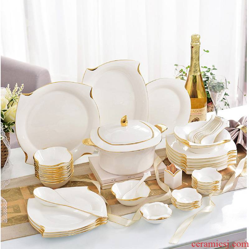 48 skull ipads porcelain tableware suit bowls disc European ceramic tableware porcelain creative plate mail