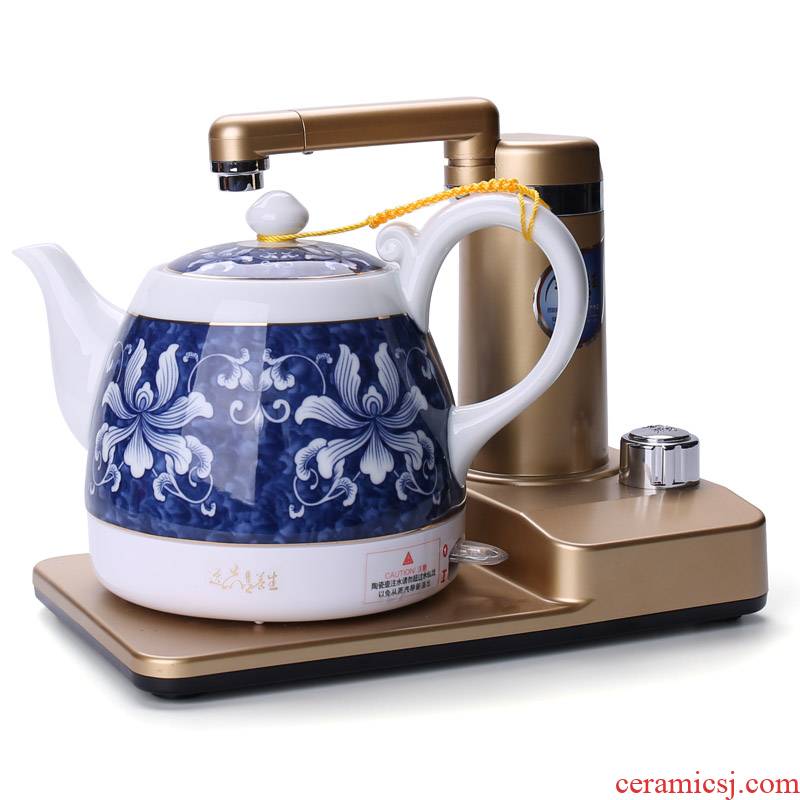 Chiang kai - shek household ceramic kettle of blue and white porcelain tea accessories kung fu tea tea water pumping fast furnace