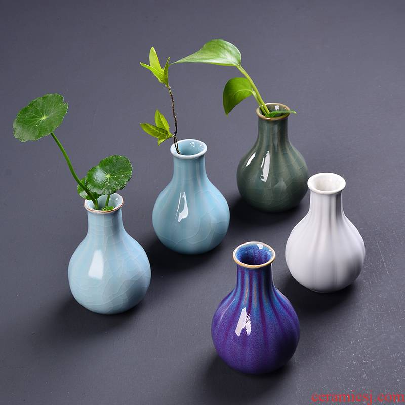 Restoring ancient ways YOU five ancient jun porcelain vases, hotel decorative dried flowers that occupy the home furnishing articles tea flower receptacle