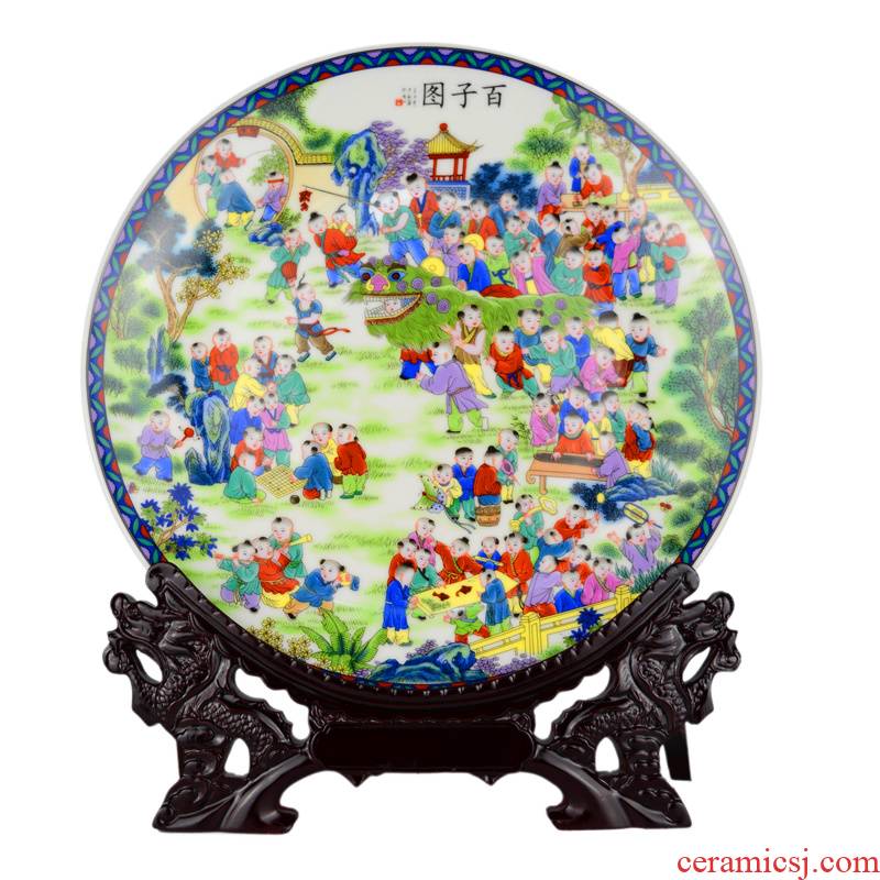 Jingdezhen ceramics, the ancient philosophers figure furnishing articles of Chinese style living room porch ark adornment handicraft decoration plate