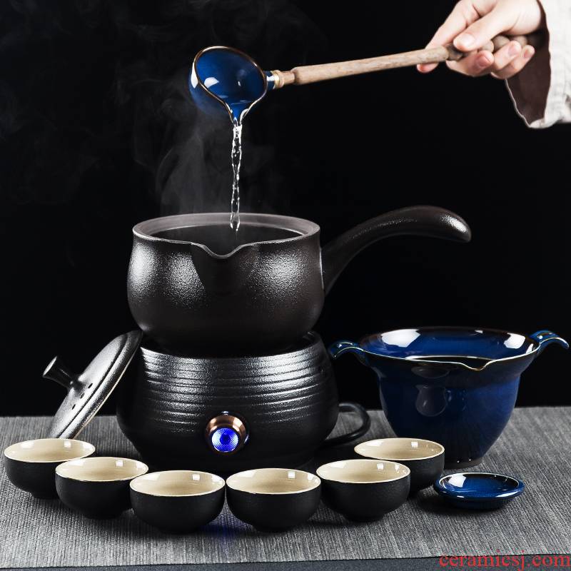 NiuRen home cooked this teapot tea exchanger with the ceramics retro black tea pu - erh tea teapot TaoLu side put the pot of automatic electricity