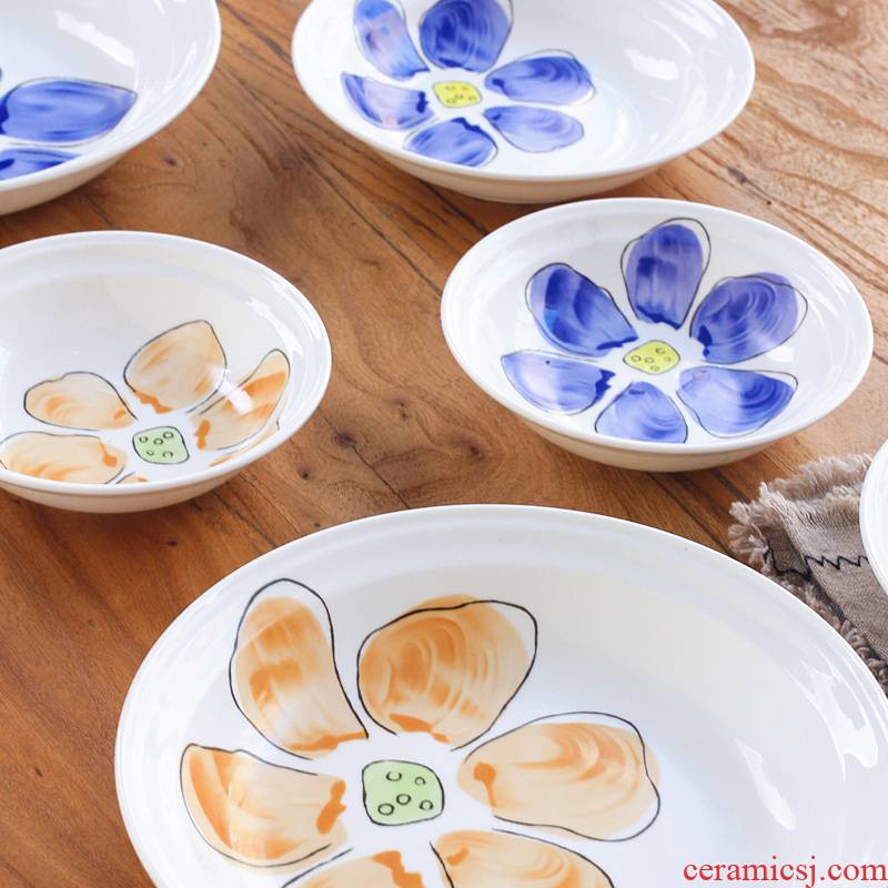 North house ceramics creative Japanese ceramics tableware medium fruit breakfast tray was deep soup plate household 0