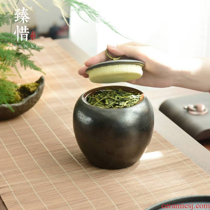 Become precious little large ceramic kung fu tea caddy fixings seal pot tea tea package box of small pot POTS