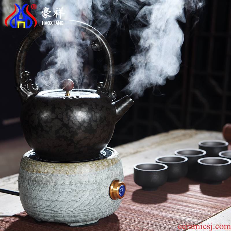 Howe auspicious pine marble ceramic boiling kettle black tea pu 'er tea stove home tea machine electricity TaoLu suit
