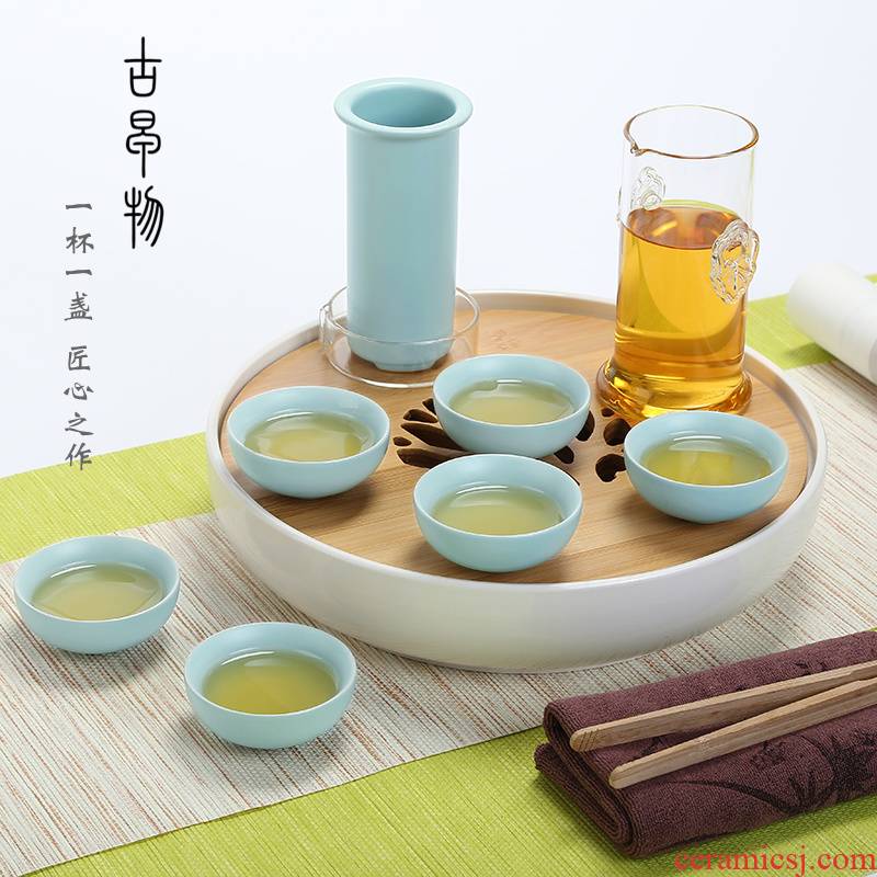 White porcelain of a complete set of kung fu tea set, informs jade porcelain tea mercifully your up travel office teapot teacup tea tray