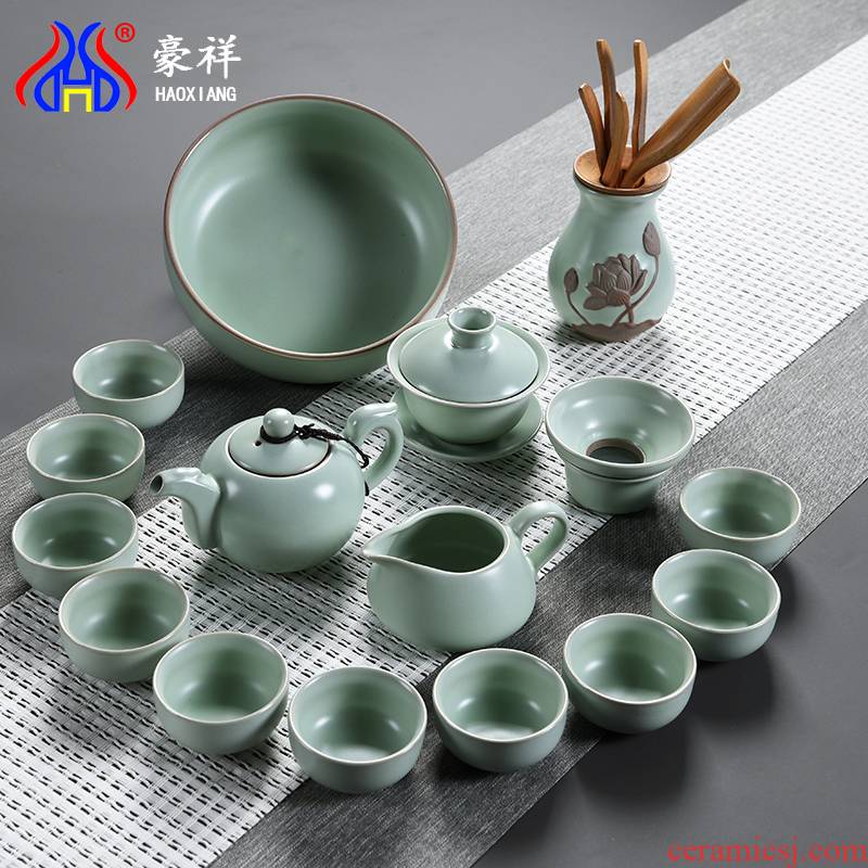 Howe auspicious your up tea set household ceramics of a complete set of kung fu tea sets tureen teapots elder brother up on tea cups