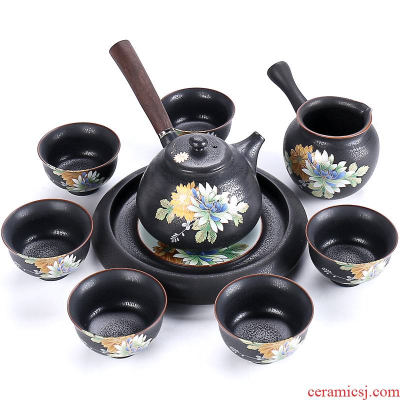 Xin yi yuan kung fu tea set gift tea set of a complete set of Japanese household ceramics up side teapot teacup