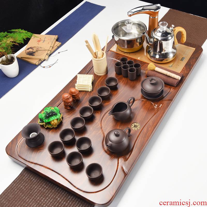 Repeatedly prosperous ceramics kung fu tea sets tea tray of a complete set of automatic ba spend walk home tea tea tray