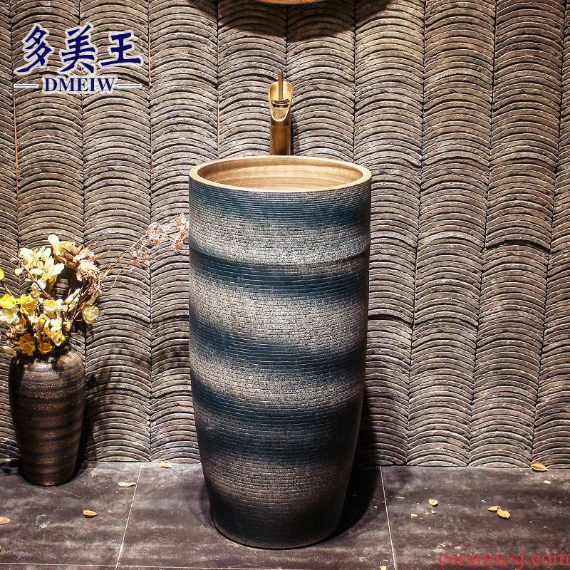 Lavabo ceramic column basin bathroom balcony one pillar type lavatory home floor sink to wash your hands