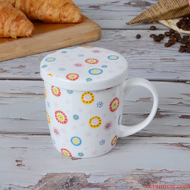 Cover cup express cartoon milk cup cup to ultimately responds water cup keller ceramic cup
