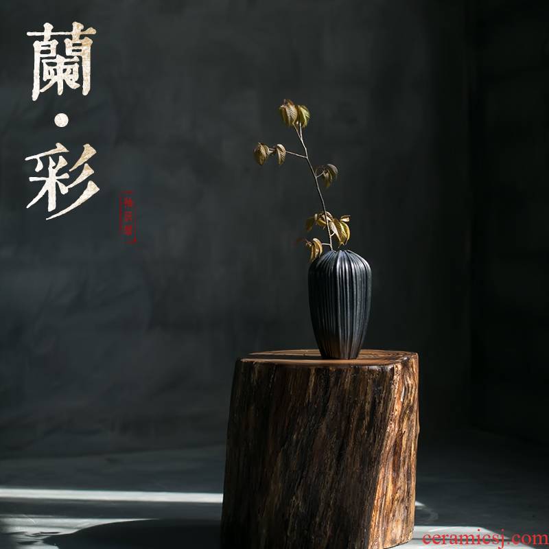 Plain film modern household vases, ceramic arts and crafts flower implement restoring ancient ways furnishing articles, the sitting room adornment art flower receptacle