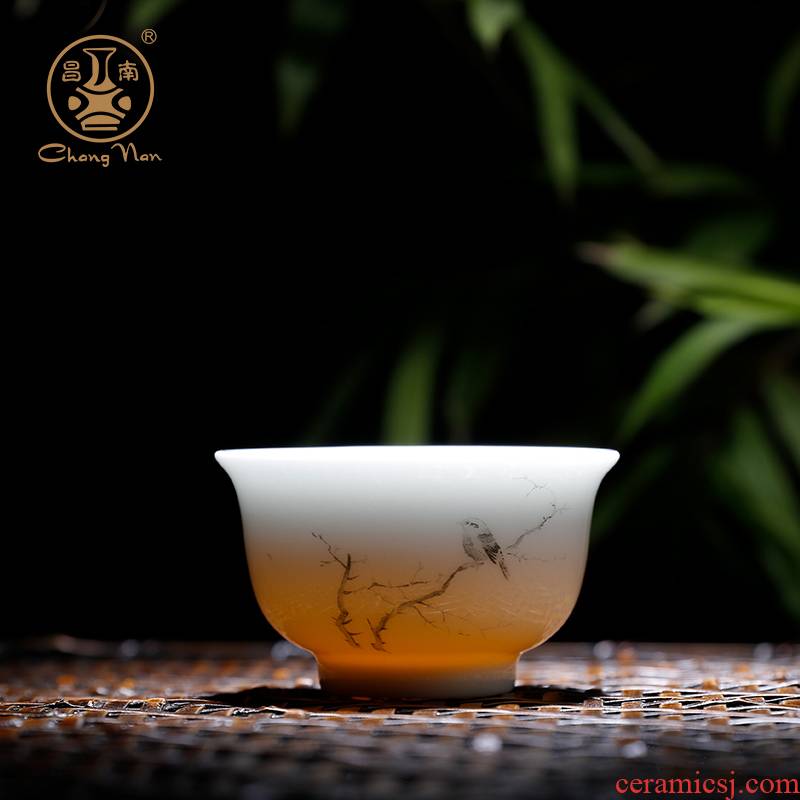 Chang nan kung fu tea set time of jingdezhen ceramic cups small bowl sample tea cup tea pu 'er tea cup