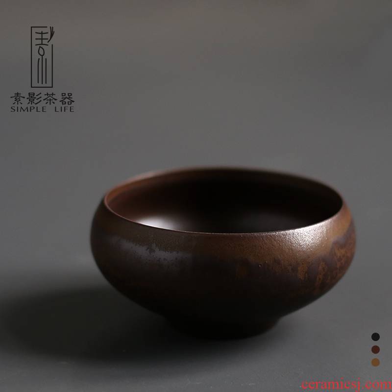 Plain film coarse pottery small tea wash to creative up kung fu tea set water meng mini archaize little glass ceramics by hand washing