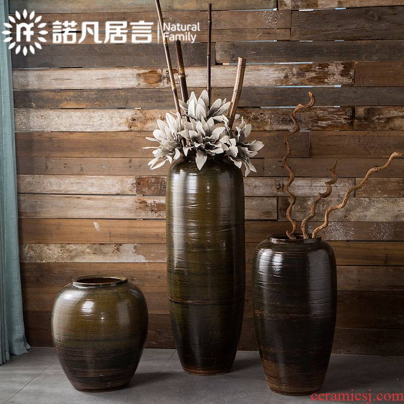 Jingdezhen ceramic Chinese style suit flower, the sitting room of large flower implement simulation club villa ceramic furnishing articles