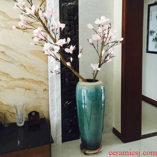 Jingdezhen ceramic up of large vase continental hotel villa dried flowers flower arrangement sitting room adornment furnishing articles
