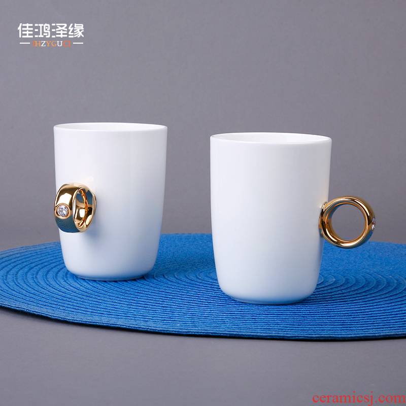Ipads China mugs advertising creative glass diamond, glass Nordic contracted coffee cup custom logo