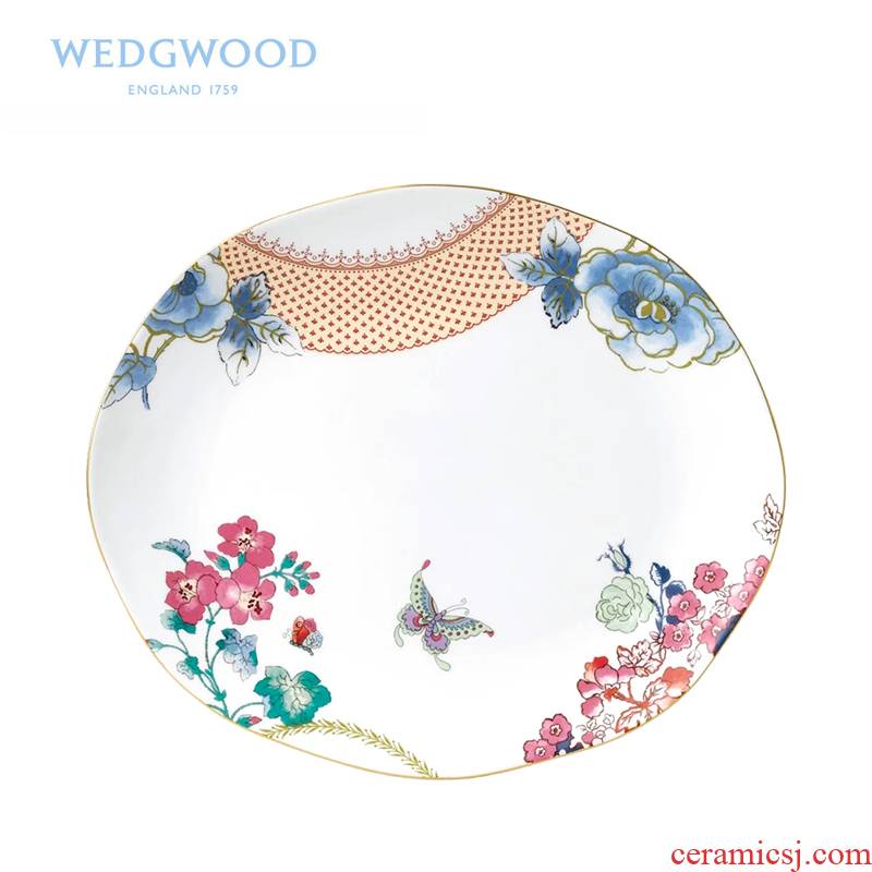 British Wedgwood waterford Wedgwood Butterfly Bloom recent ipads China 33 cm oval lace plate