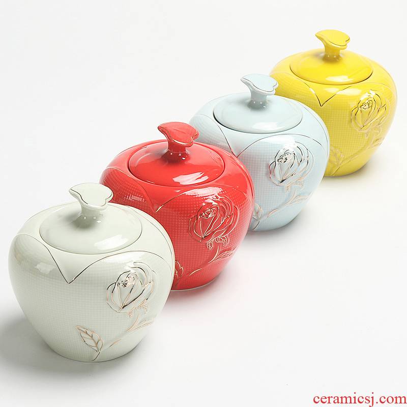 Xin arts flange size seal storage tank pu 'er tea caddy fixings ceramics packaging tea POTS