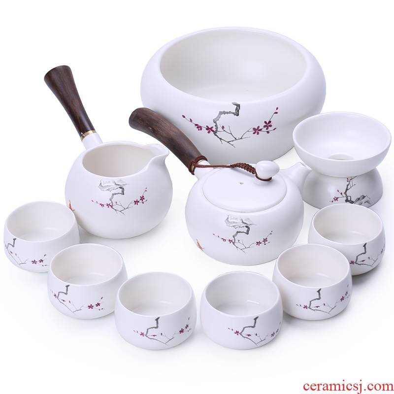 Chiang kai-shek lateral ceramic teapot set of tea cups kiln white of a complete set of kung fu tea set gift boxes