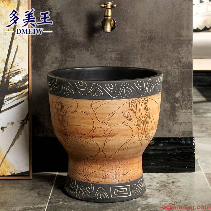 Tom Wang Jiayong balcony to restore ancient ways small mop pool a body wash to mop pool toilet ceramic mop pool of 35 m