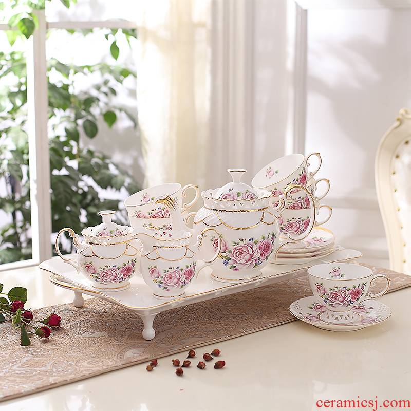 European ceramic coffee set English afternoon tea tea sets suit ceramic cups of coffee cups and saucers