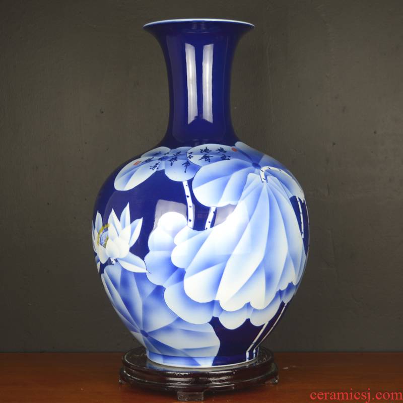 Jingdezhen ceramics hand - made vases, large living room club hotel Chinese style household soft adornment porch place