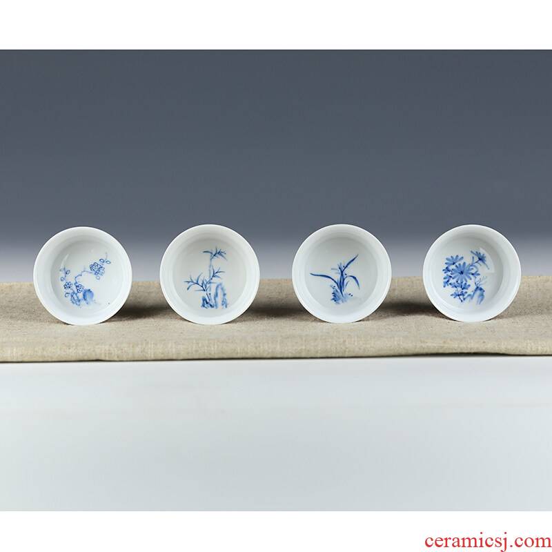 And auspicious hand - made teacup suit in zijin glaze color of jingdezhen ceramic cups by patterns sample tea cup group