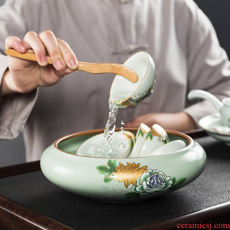 NiuRen open piece of tea to wash your up with elder brother up with ceramic wash large writing brush washer cup bowl with water, after the kung fu tea accessories