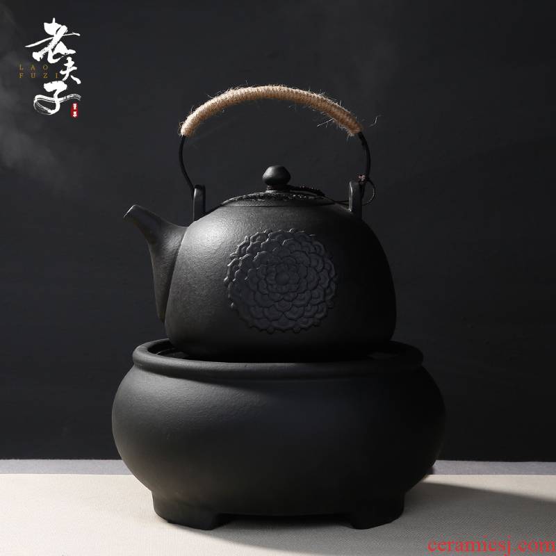 The professor lava rock - health ceramic POTS flame burn boiled electric teapot TaoLu suit ceramic pot to boil tea