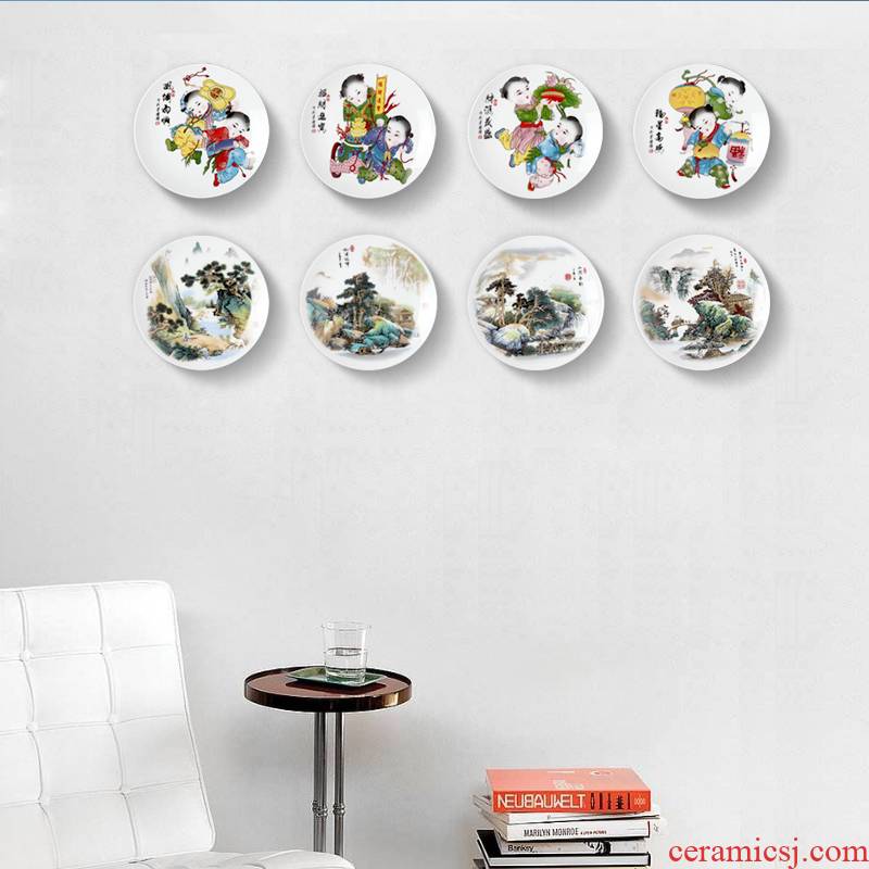 I and contracted wall decoration ceramic plate wall decorations hanging dish wall act the role of background wall plate