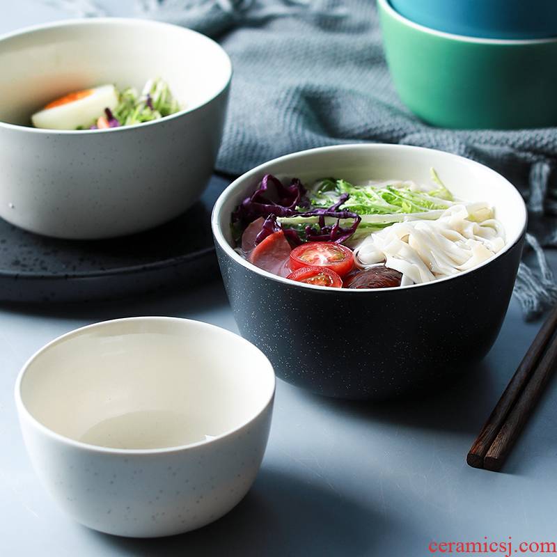 Creative guber Japanese rice bowls ceramic tableware contracted household porringer eat fruit salad bowl such as bowl bowl