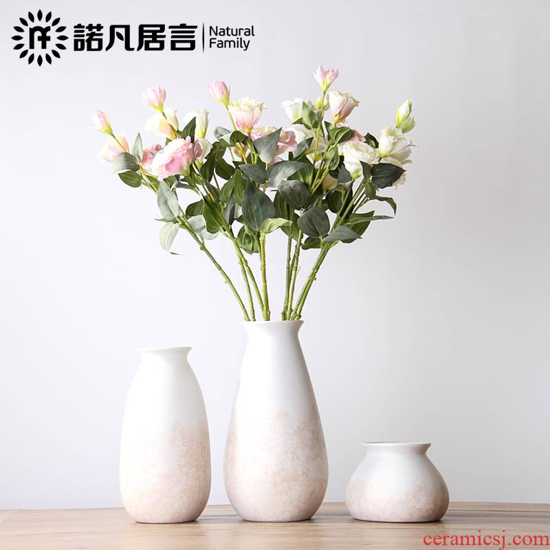 Mesa ceramic vase sitting room hotel simulation flower flower arranging furnishing articles dried flowers decorate the modern simple decorations