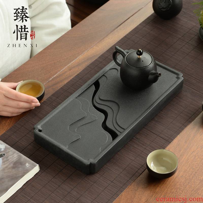 By small precious little rectangle ceramic tea tray was contracted mini home of kung fu tea tray was Japanese water dry tea table