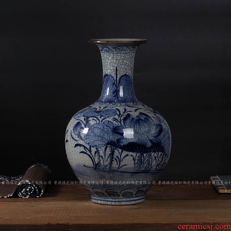 Jingdezhen ceramics vase antique piece of crack of the reward bottle classical modern home act the role ofing is tasted furnishing articles in the living room