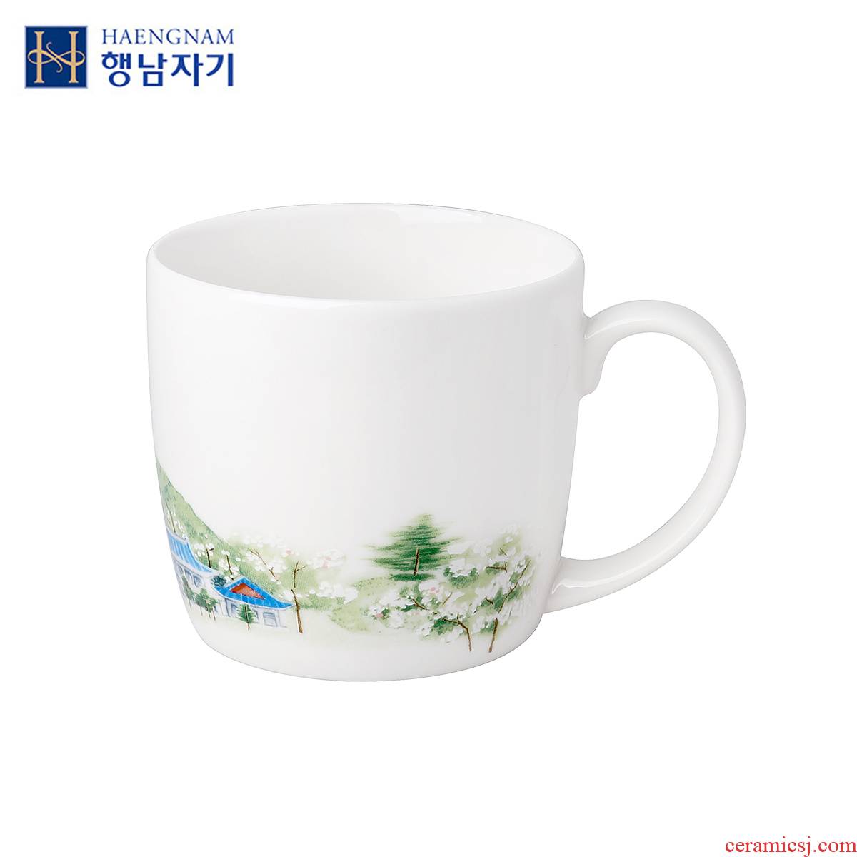HAENGNAM Han Guoxing blue house south porcelain keller ceramic glass/cup/ultimately responds. A cup of milk