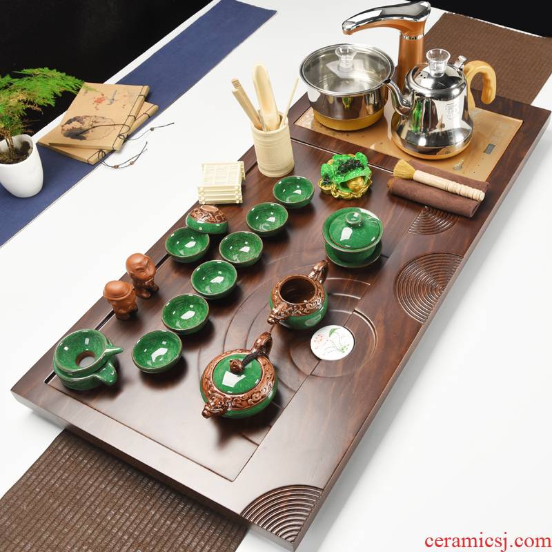 Repeatedly popular ceramic tea set suits for domestic ripple tray was tea table automatic kung fu tea sets tea tray