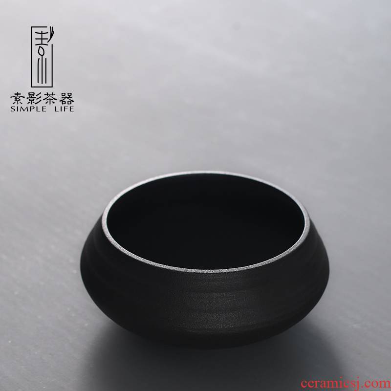 Plain film large coarse pottery, black and white tea wash to antique Japanese built water creative kung fu tea accessories for wash ceramic cup