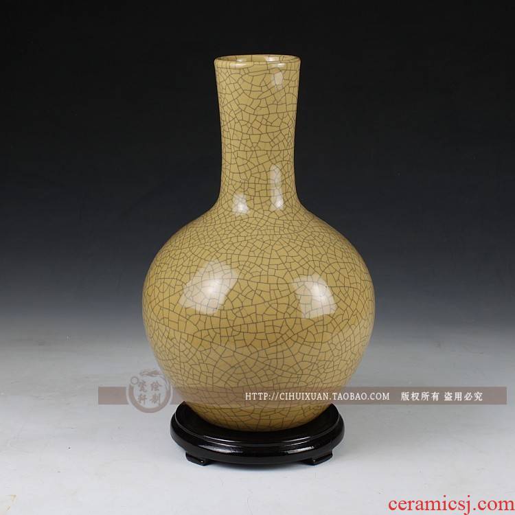 Antique vase of jingdezhen ceramics up the open crack glaze neoclassical sitting room adornment is placed