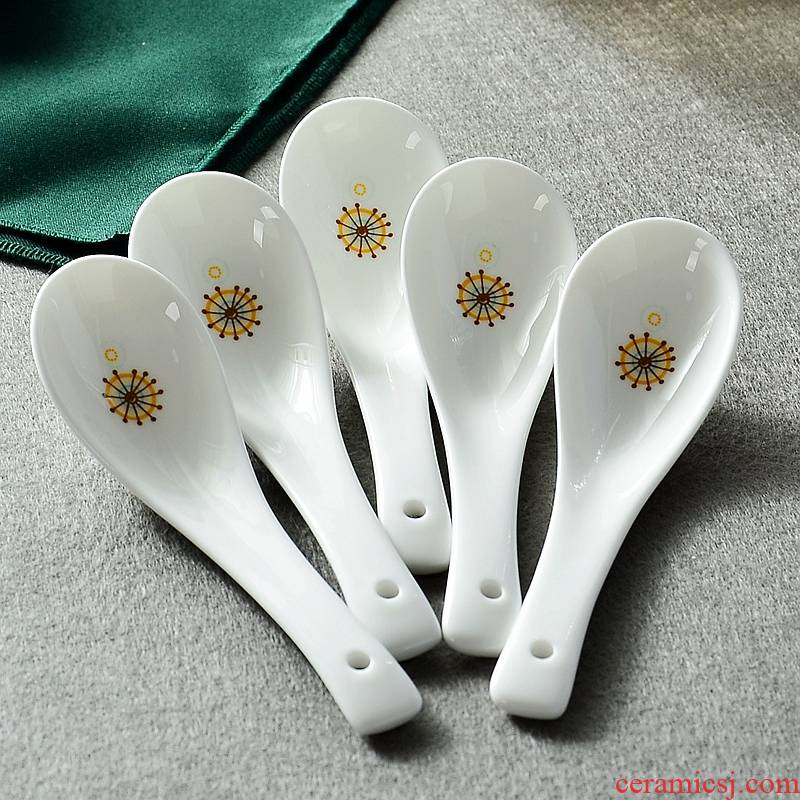 Porcelain show source creative ipads Porcelain run household ceramics ladle soup small spoon, run rice rice spoon, ceramic tableware