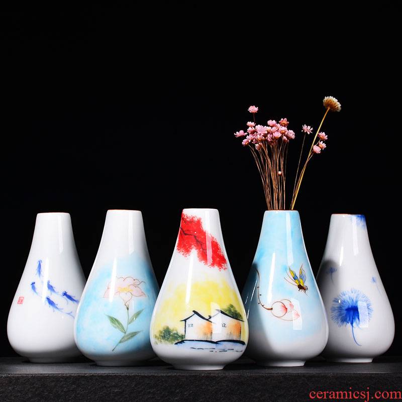 YOU ceramic hydroponic hand - made flower vase contracted desktop decoration furnishing articles dry flower tea flower containers