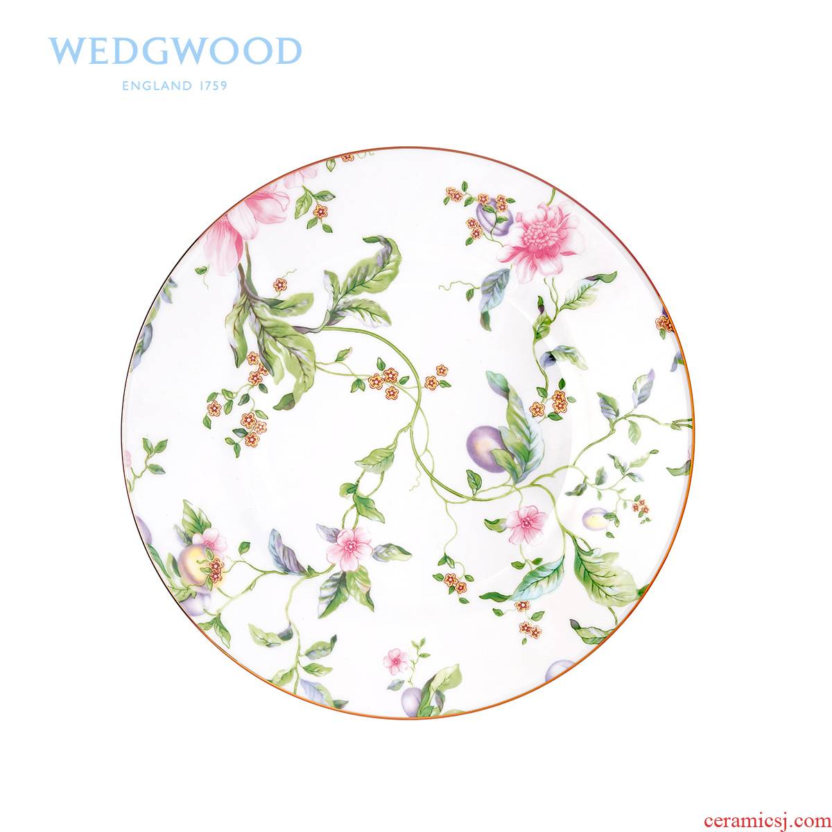 British Wedgwood Sweet name name Plum Sweet berry 20/27 cm flat single ipads porcelain snack plate