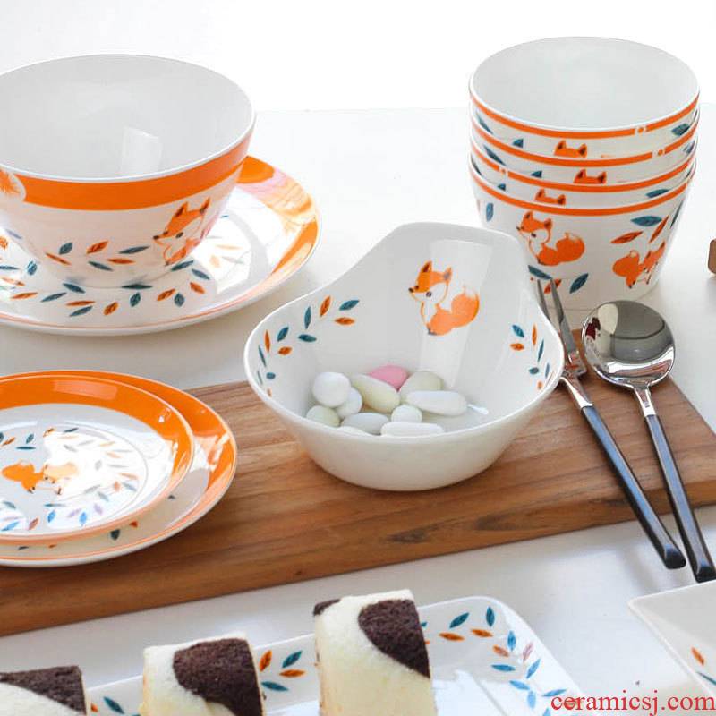 North house ceramics ceramic tableware suit salad bowl of rice bowl dish dish bowl cup dish soup plate flat plate