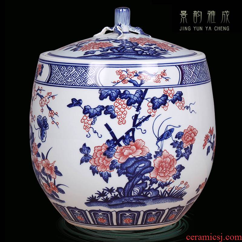Jingdezhen blue and white youligong ceramic vase decoration restoring ancient ways furnishing articles of new Chinese style household porcelain decoration in the sitting room