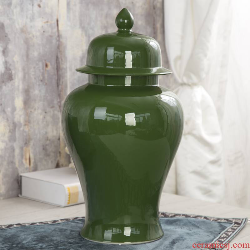 Jingdezhen ceramic general tank handicraft furnishing articles of new Chinese style decoration decoration television ark, household soft adornment