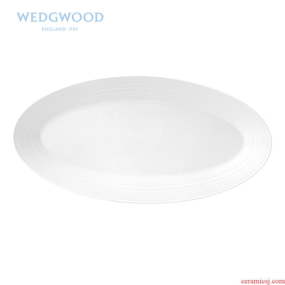 British Wedgwood Jasper Conran 40.5 cm ipads White porcelain embossed dish fish u.s
