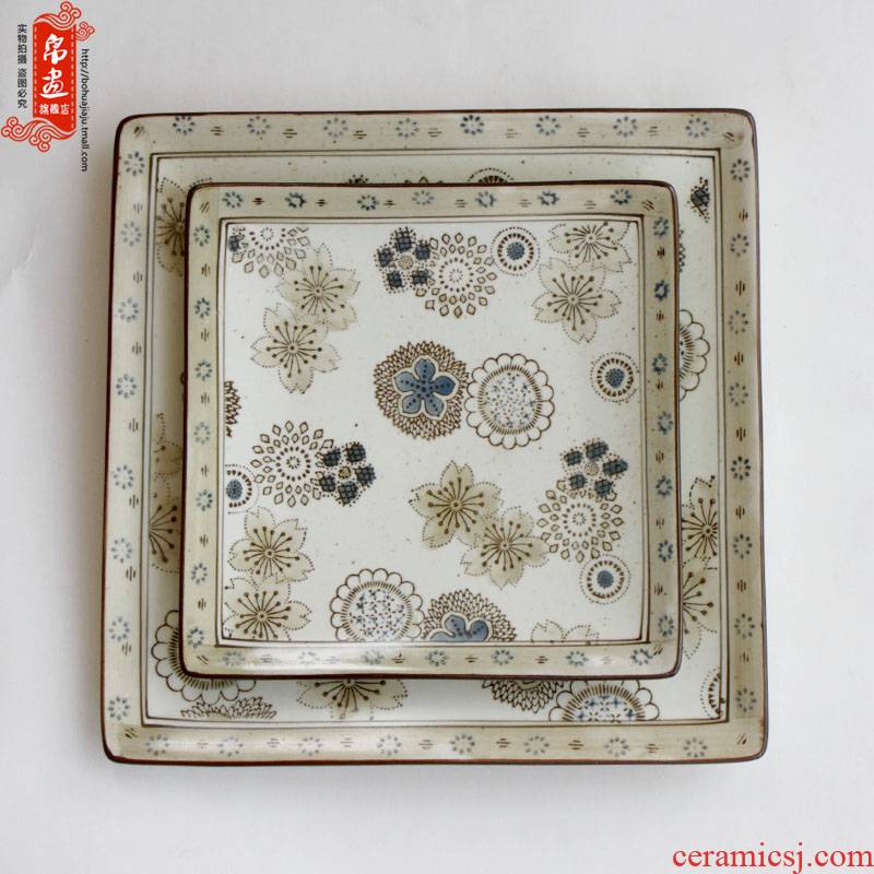 Jingdezhen ceramic dish plate under the high temperature colored glaze color home sitting room sushi snack plate of tea table furnishing articles