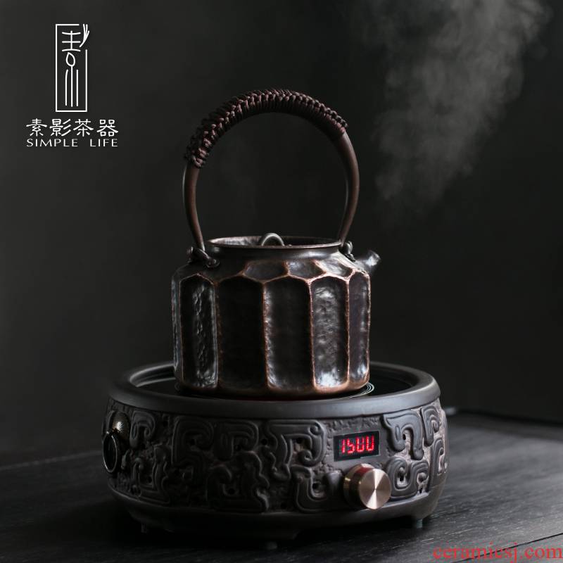 Plain film antique Japanese kettle copper teapot to restore ancient ways the boiled tea, the electric TaoLu old rock, light wave stove