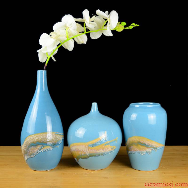 Blue creative new Chinese style household decoration decoration furnishing articles sitting room ark of jingdezhen ceramic flower vases