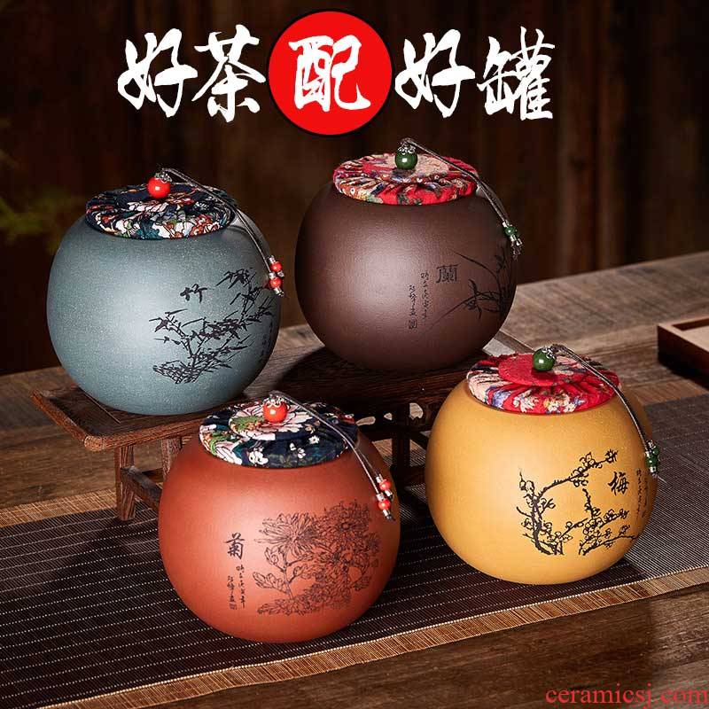 Statute of mud TaoGe yixing purple sand tea pot large wake POTS of tea tea urn ore manual storage box sealed as cans
